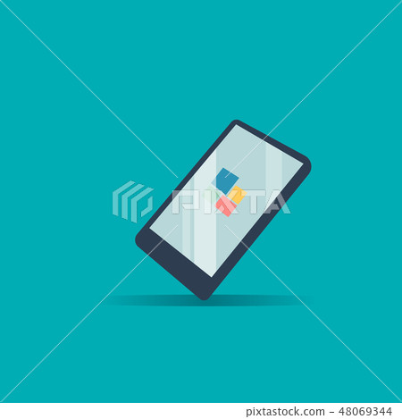 Smartphone dispaly application on screen Smartphone dispaly application on screen 48069344