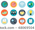 Business icons set 12 pieces for digital marketing 48069504