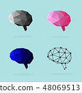 Set of human brain icons based on anatomical 48069513