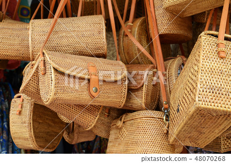Balinese handmade rattan eco bags  48070268