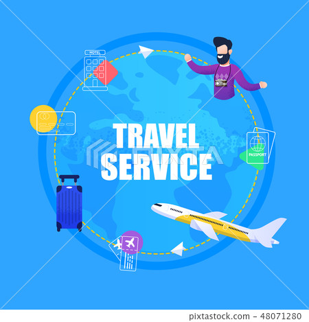 Banner Illustration Travel Service Ticket Booking Banner Illustration Travel Service Ticket Booking 48071280