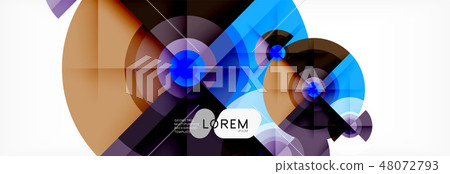 Minimal geometric circles and triangles abstract background, techno modern design, poster template Minimal geometric circles and triangles abstract background, techno modern design, poster template 48072793