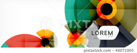 Minimal geometric circles and triangles abstract background, techno modern design, poster template Minimal geometric circles and triangles abstract background, techno modern design, poster template 48072805