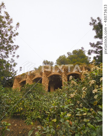 Spain Guell Park Column Column 48073633