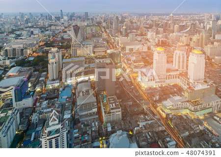 Aerial view Bangkok city Aerial view Bangkok city 48074391