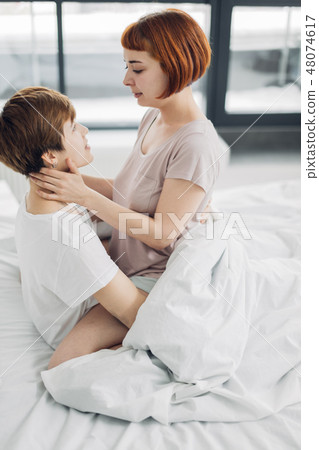 expression of romantic desire. side view photo 48074617