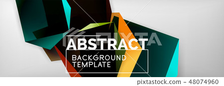 Triangular 3d geometric shapes composition, abstract background Triangular 3d geometric shapes composition, abstract background 48074960