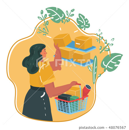 Women shopping in a store. 48076567