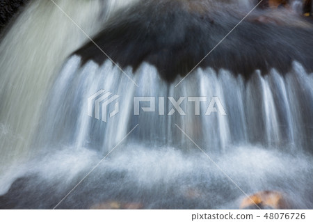 Water flowing over rocks in creek Water flowing over rocks in creek 48076726
