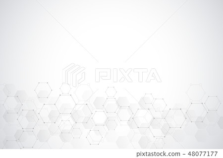 Abstract hexagons pattern for medical or scientific and technological modern design. Abstract 48077177