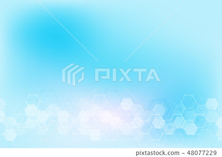 Abstract hexagons pattern for medical or scientific and technological modern design. Abstract Abstract hexagons pattern for medical or scientific and technological modern design. Abstract 48077229