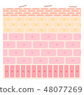 Simple and cute illustration of epidermal structure 48077269