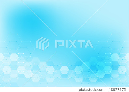 Abstract hexagons pattern for medical or scientific and technological modern design. Abstract Abstract hexagons pattern for medical or scientific and technological modern design. Abstract 48077275