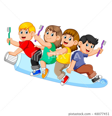 kids riding big tooth pasta  48077451