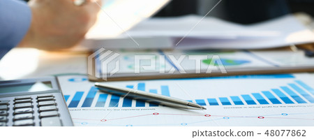 Financial statistics documents ball pen 48077862