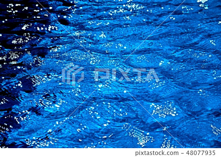 Beautiful reflection on water surface in close up Beautiful reflection on water surface in close up 48077935