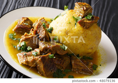 Puerto Rican Mofongo made from plantains 48079136