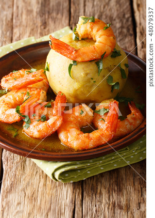 Puerto Rican Mofongo made from plantains Puerto Rican Mofongo made from plantains 48079337