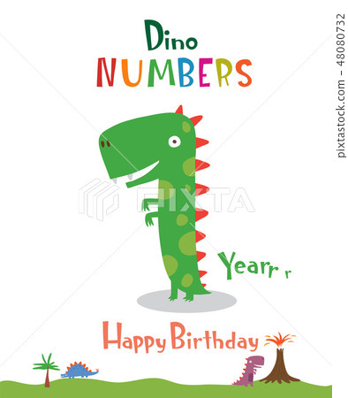 Number 1 in the form of a dinosaur Number 1 in the form of a dinosaur 48080732