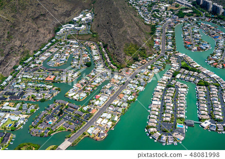 "Hawaii" Eastern Honolulu · Residential area of Hawaii Kai district "Aerial photograph" 48081998