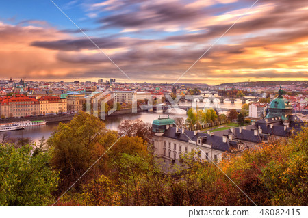 Prague sunset, cityscape old town, Czech Republic Prague sunset, cityscape old town, Czech Republic 48082415