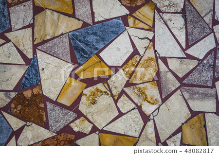 Background from pieces of multicolored mosaic clos Background from pieces of multicolored mosaic clos 48082817