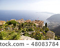 Mediterranean distant view from Eze Village 48083784