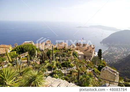 Mediterranean distant view from Eze Village Mediterranean distant view from Eze Village 48083784