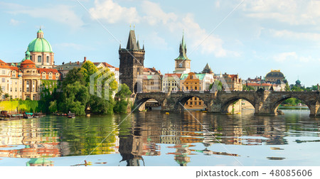Famous Prague bridge 48085606