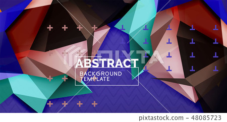 Triangular low poly background design 48085723