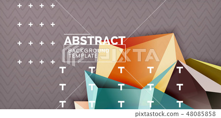 Triangular low poly background design 48085858