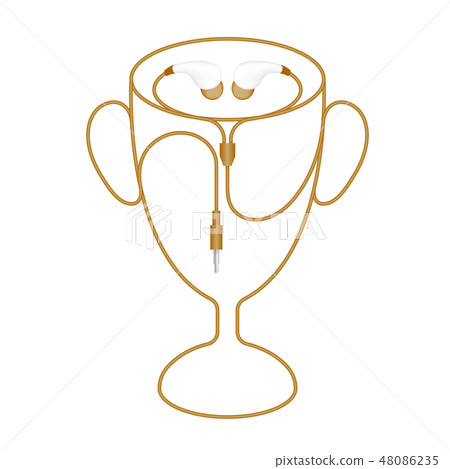Trophy Cup shape made from cable Earphones, In ear Trophy Cup shape made from cable Earphones, In ear 48086235