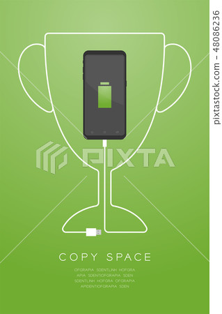 Trophy Cup number one shape made from usb charger Trophy Cup number one shape made from usb charger 48086236