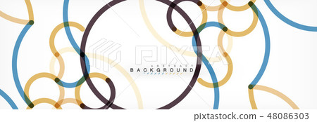 Abstract color lines on white. Modern colorful flow poster wave. Art design for your project 48086303