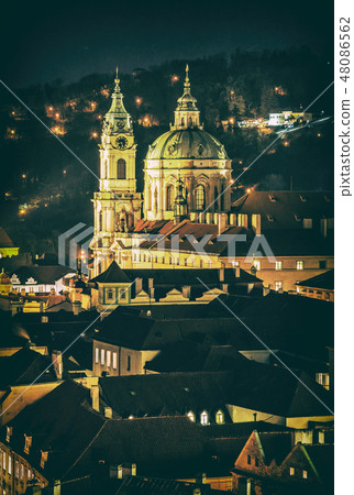 St. Nicholas Church, Prague, Czech, analog filter St. Nicholas Church, Prague, Czech, analog filter 48086562