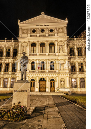 T. G. Masaryk statue and Judicial academy building 48087893
