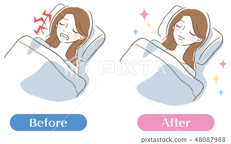 Toothbrushing lady illustration set 48087988