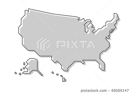 United States of America map . United States of America map . 48089147