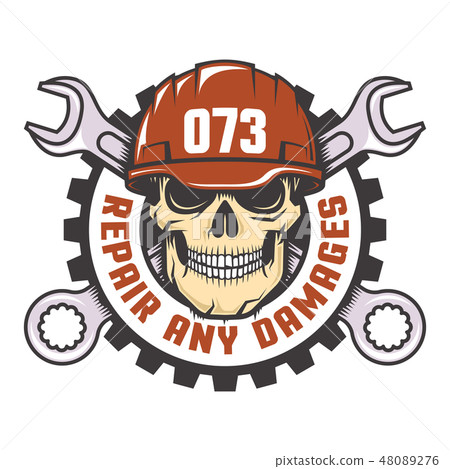 Skull in a red helme 48089276