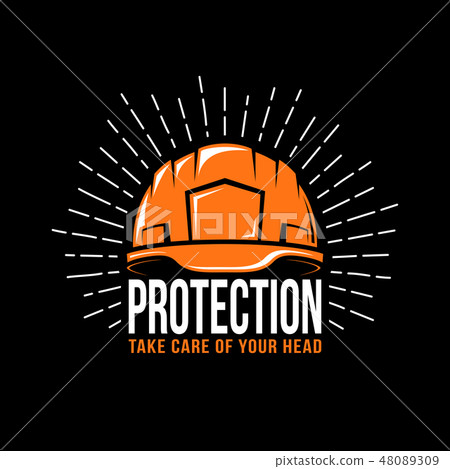 Logo with a working helmet 48089309