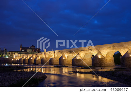 Roman Bridge on Guadalquivir River in Cordoba 48089657