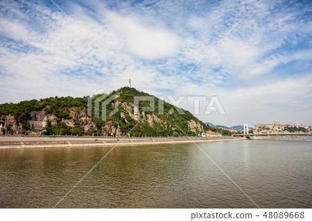 Gellert Hill at Danube River in Budapest Gellert Hill at Danube River in Budapest 48089668