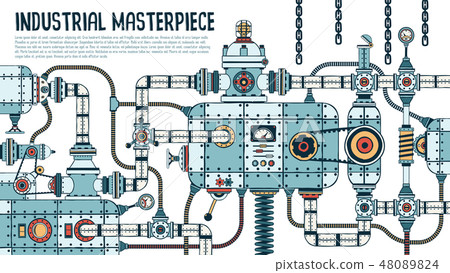 Incredible complex industrial machine 48089824