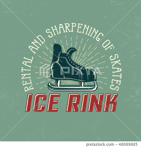 Vintage logo for ice rink Vintage logo for ice rink 48089885