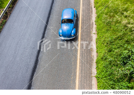 Blue VW Vehicle Highway New Asphalt Blue VW Vehicle Highway New Asphalt 48090052