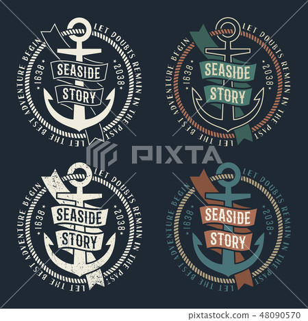 marine retro emblems 48090570