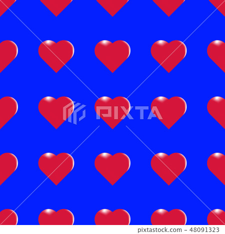 Heart seamless pattern at the blue background - Stock Illustration ...
