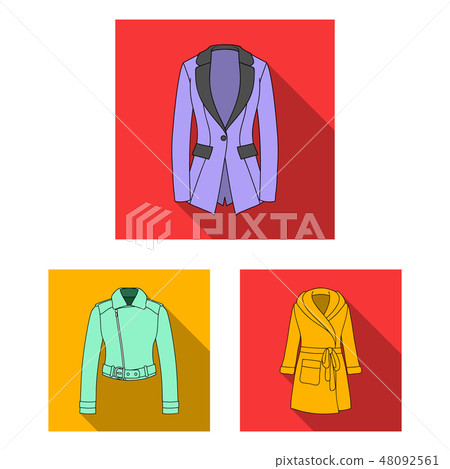 Women s Clothing flat icons in set collection... - Stock Illustration ...