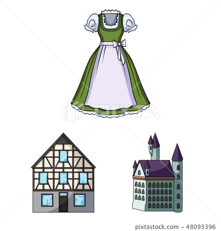 Country Germany cartoon icons in set collection for design. Germany and landmark vector symbol stock Country Germany cartoon icons in set collection for design. Germany and landmark vector symbol stock 48093396