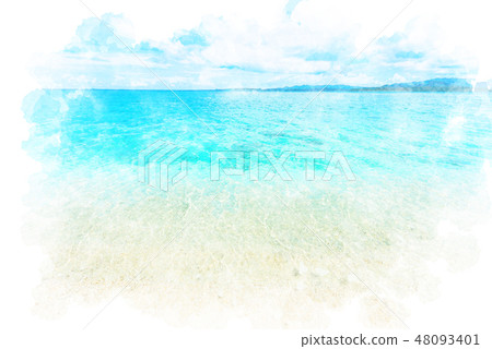 沖繩海水彩風格 沖繩海水彩風格 48093401